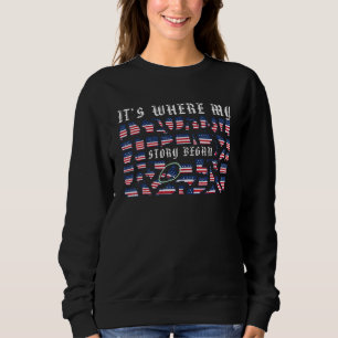 Citizen Proud America Land Map US States Story New Sweatshirt