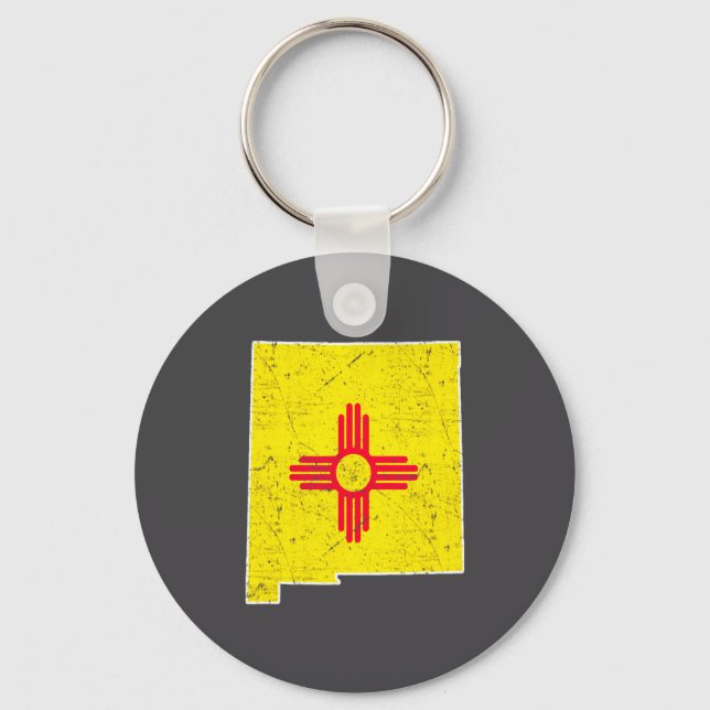 Citizen Proud America State Us Distressed Map New  Key Ring (Front)