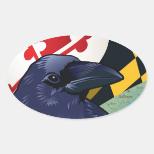 Citizen Raven, Maryland's Nevermore Oval Sticker