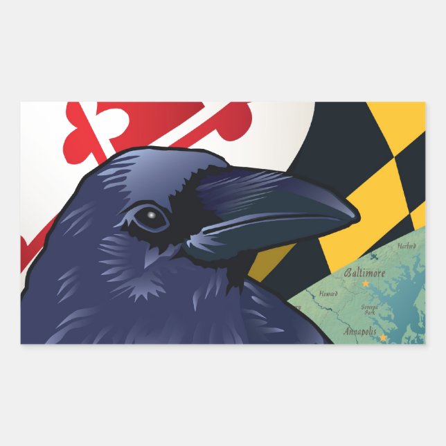 Citizen Raven, Maryland's Nevermore Rectangular Sticker (Front)
