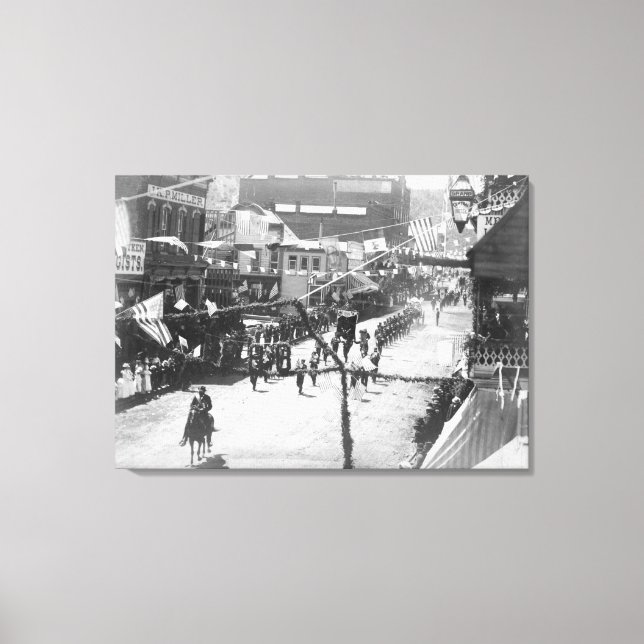 Citizens of Deadwood Celebrate Completion of 2 Canvas Print (Front)