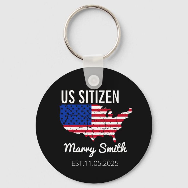Citizenship Day American  – Proud to Be an America Key Ring (Front)