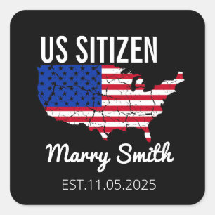 Citizenship Day American – Proud to Be an America Square Sticker