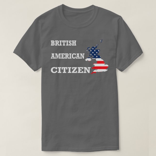 Citizenship gift US British flag Naturalisation ci T-Shirt (Design Front)