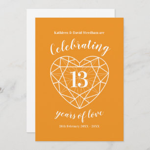 Citrine celebrating 13 years of love party invites