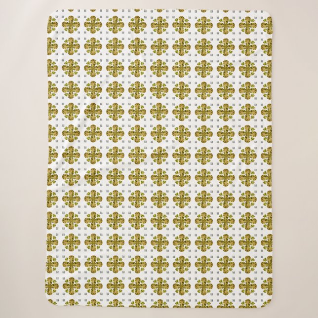 Citrine Clover Sherpa Blanket (Front)
