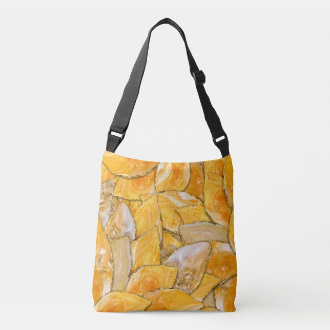 Citrine flower petals crossbody bag (Front)