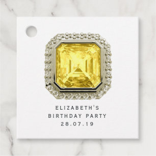Citrine November Birthstone Favour Tags