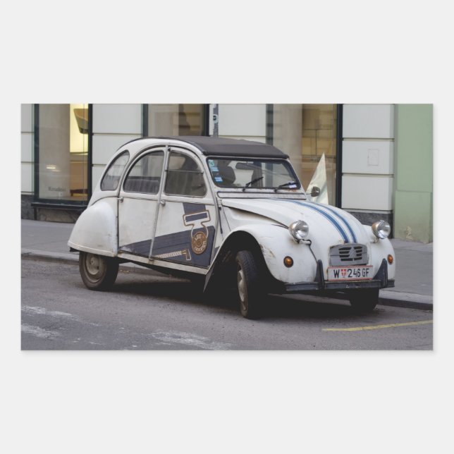 Citroën 2 CV deux chevaux Rectangular Sticker (Front)