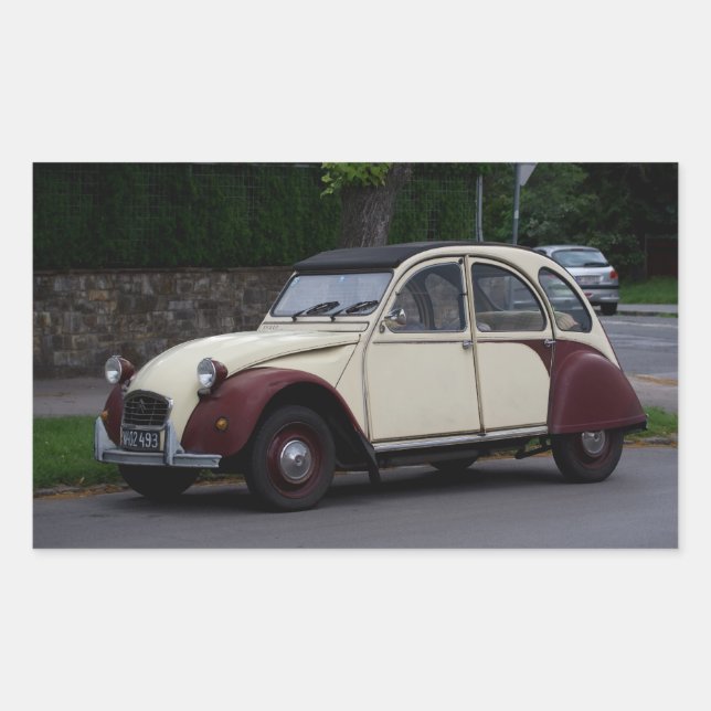 Citroën 2 CV deux chevaux Rectangular Sticker (Front)