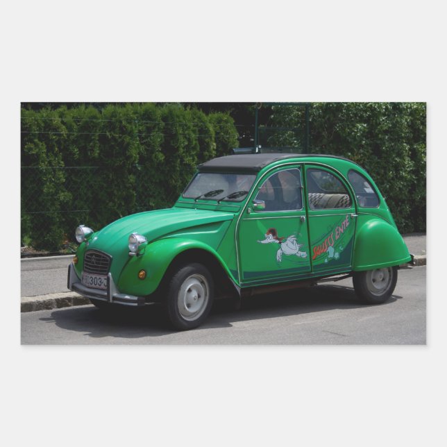 Citroën 2 CV Rectangular Sticker (Front)