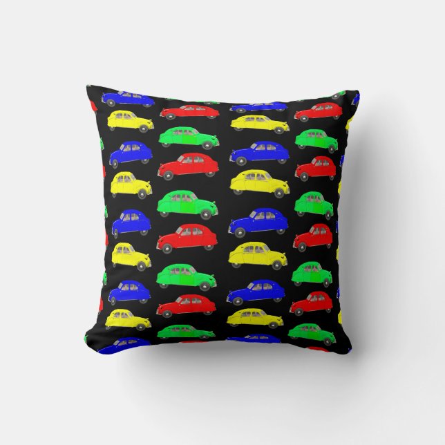 Citroen 2 CV Tiled Pattern Cushion (Front)