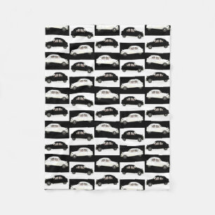 Citroen 2 CV Tiled Pattern Fleece Blanket