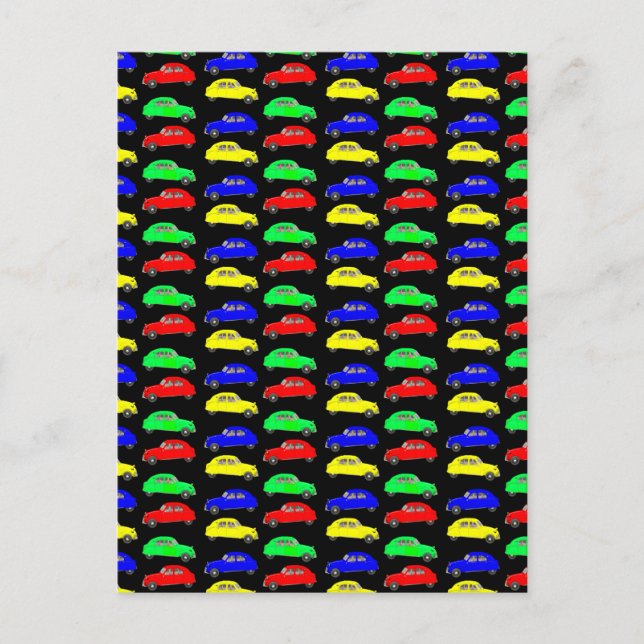 Citroen 2 CV Tiled Pattern Postcard (Front)