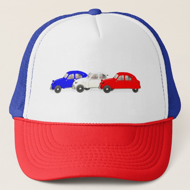 Citroen 2 CV Tricolour Trucker Hat (Front)