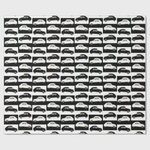 Citroen 2CV Black  And White Wrapping Paper