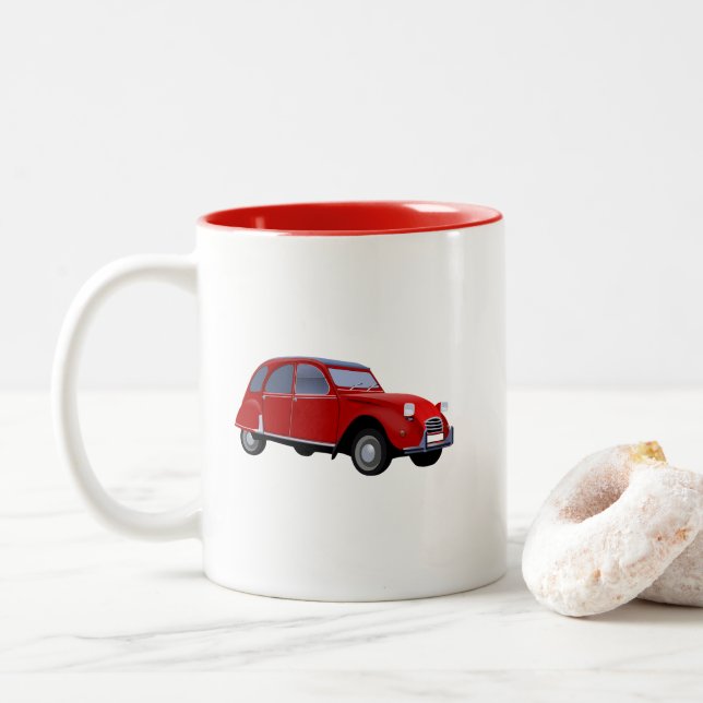 Citroen 2CV Coffee Mug (With Donut)