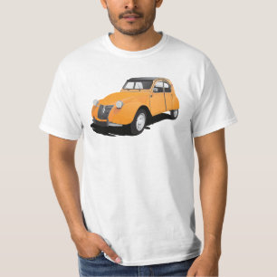 Citroën 2CV (deux chevaux), orange T-Shirt