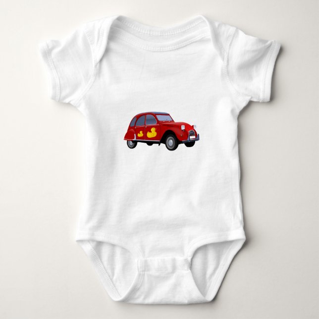 Citroen 2CV Ente Baby Bodysuit (Front)