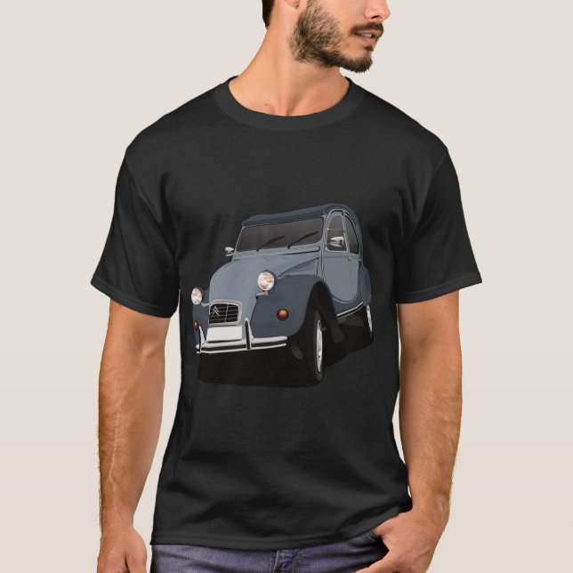 citroen 2cv grey grey T-Shirt (Front)