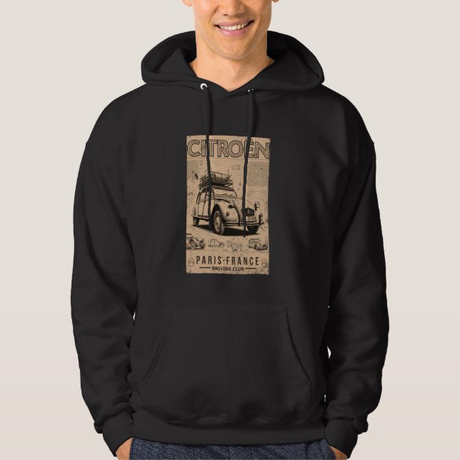 Citroën 2CV Paris France Driving Club Hoodie (Front)