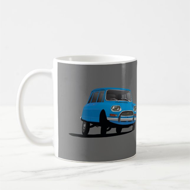 Citroën Ami 8, blue – 2 image coffee mug (Left)