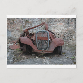 Citroen at Oradour France Postcard