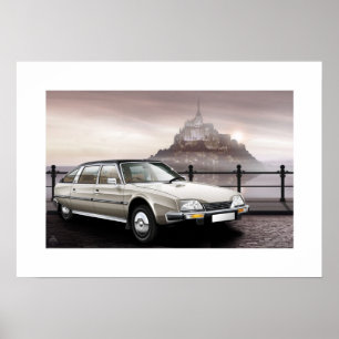 Citroen CX Prestige Poster Illustration