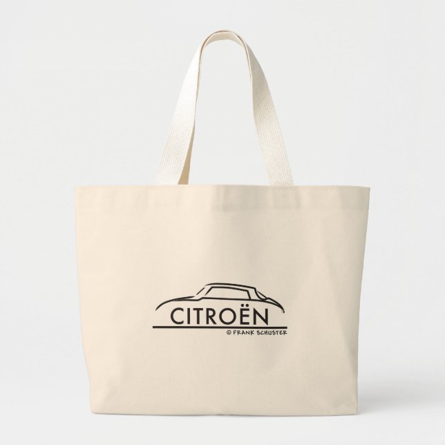 Citroen DS 21 Large Tote Bag (Front)