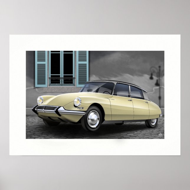 Citroen DS Poster Illustration (Front)