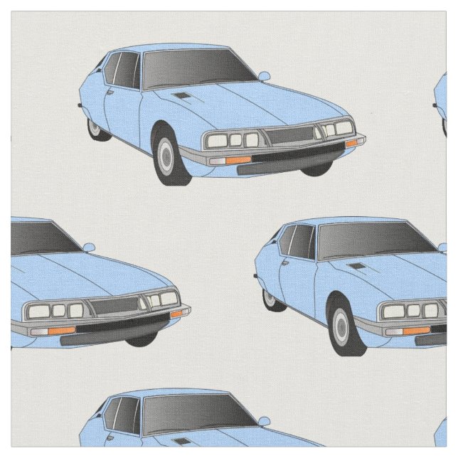 Citroen SM Ice Blue Fabric (Close Up)