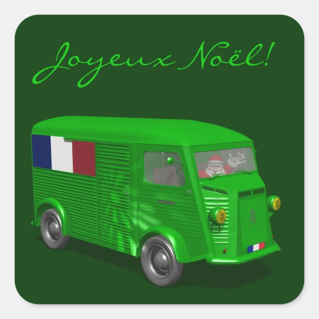 Citroen Type H Van Tube Square Sticker (Front)