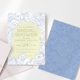 Citron Bloom Bridal Shower Invitation