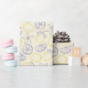 Citron Doodle Pattern Wrapping Paper Roll
