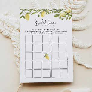 CITRON Lemon Bridal Bingo Invitation