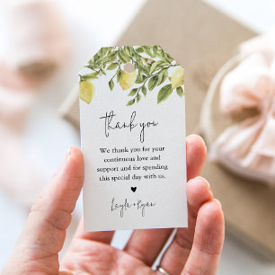 CITRON Watercolor Lemon Citrus Favour tag