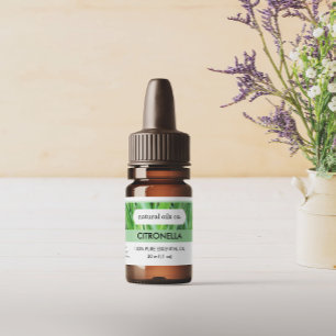 Citronella Essential Oils Bottle Packaging Label