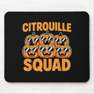 Citrouille Squad Cool Pumpkin Funny Halloween Desi Mouse Pad