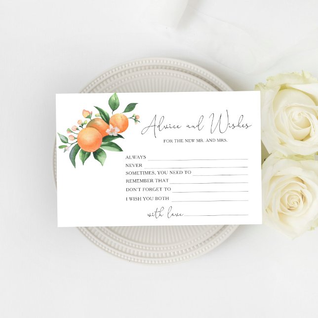 Citrus - advice and wishes bridal shower stationery (Creator Uploaded)