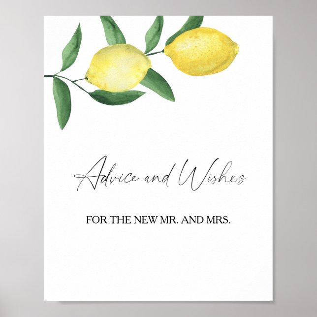 Citrus - Advice and Wishes for Newlyweds Poster (Front)