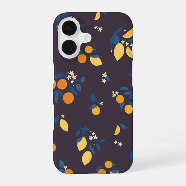 Citrus After Dark iPhone 16 Case (Back)
