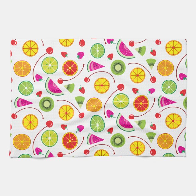 Citrus and Berries Tea Towel (Horizontal)