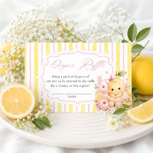 Citrus Baby Lemon Girl Diaper Raffle Tickets Enclosure Card