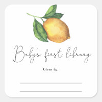 Citrus - Baby Shower bookplate, books for baby