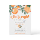 Citrus Baby Shower Botanical Orange Little Cutie