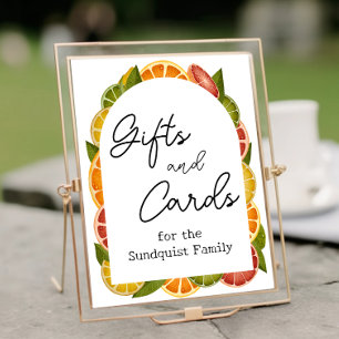 Citrus Baby Shower Gift Table Sign