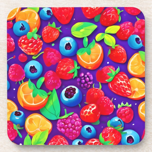 Citrus & Berries Burst Coaster (Front)
