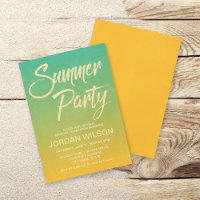 Citrus Birthday New Home Summer Party Invite