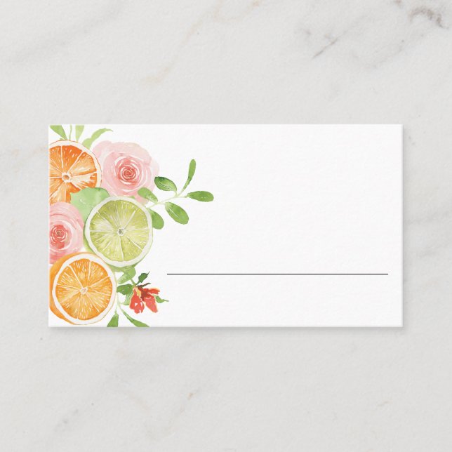 Citrus blank place card (Front)