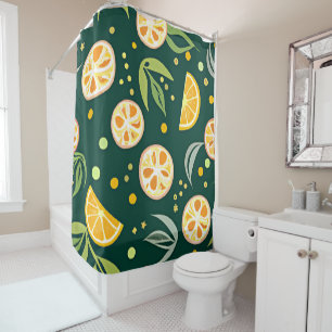 Citrus Boho Shower Curtain